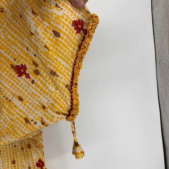 Poupette St Barth Yellow Fanciful Floral Bobo Poncho NWT Tunic/Minidress OS - Picture 12 of 16